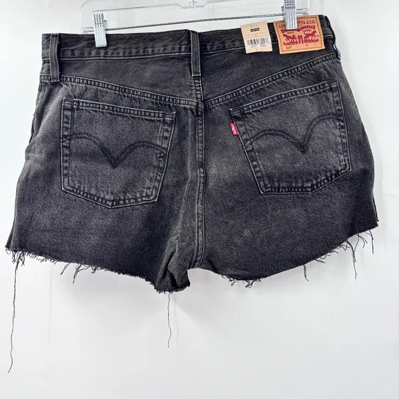 Levi's 501 Cut Off Shorts Black Size 33 - Picture 5 of 5